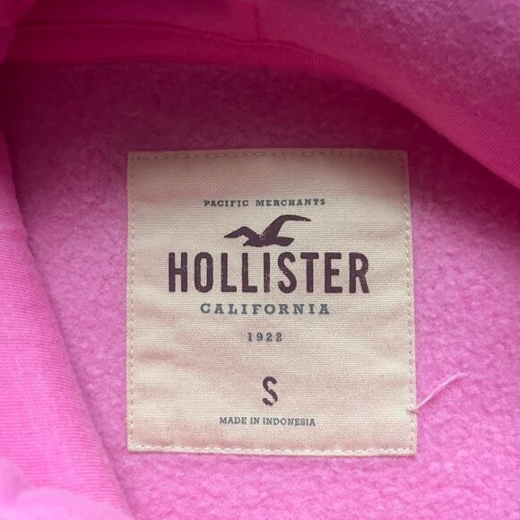 Hollister Co. Women's Pink and Red Hoodie - Picture 4 of 4